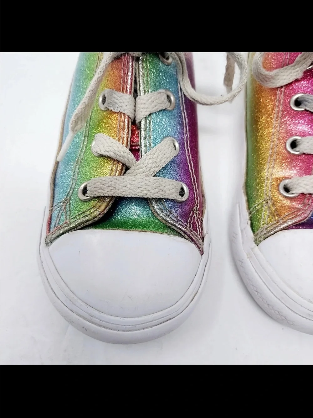 Converse Chuck Taylor All Star Low Top Rainbow  Color Sneaker Youth kids Size 9